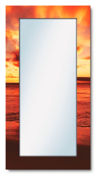 Artland Wandspiegel »Schöner Sonnenuntergang Strand«