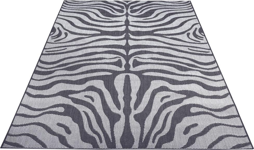White Label - Teppich In-& Outdoor - 80 x 150 cm; - Grau, Silber
