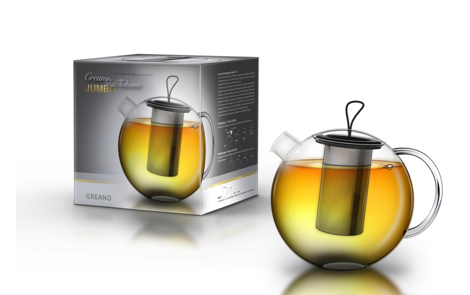 Creano Teekanne 1.5 l Transparent, Farbe