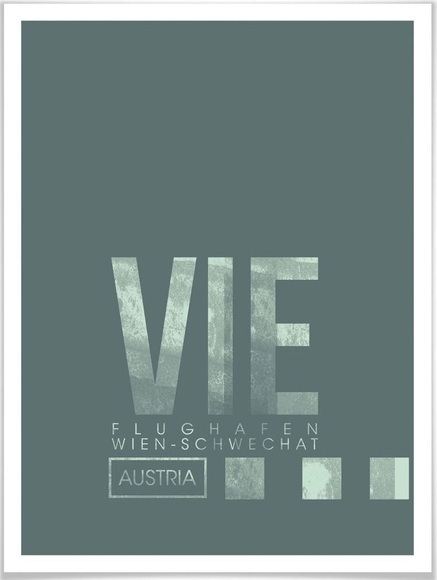 Wall-Art Poster »Wandbild VIE Flughafen Wien«, Flughafen, (1 St.), Poster, Wandbild, Bild, Wandposter
