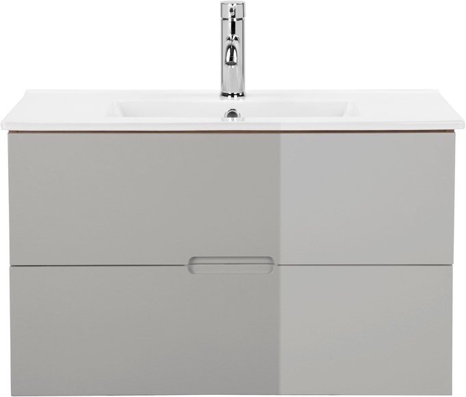 andas Waschtisch »Lund Badezimmerschrank Unterschrank mit Becken«, Waschplatz mit Waschbecken und 2 Auszügen Breite 80 cm