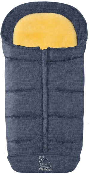 Heitmann Fußsack Komfort 2-in-1 blau-meliert