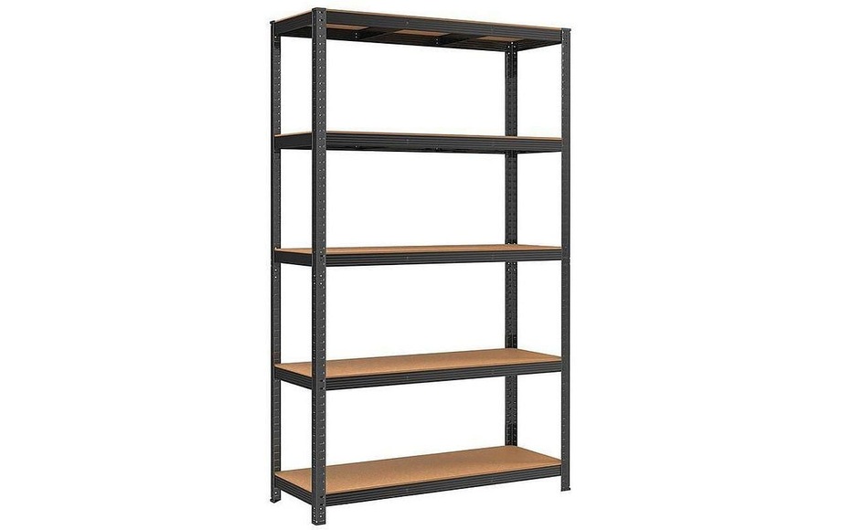 Songmics Regal 5 Ablagen Schwarz