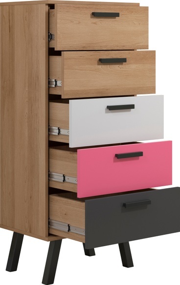 trendteam Kommode »Mats«, Front teilweise wechselbar - Rosa oder Blau