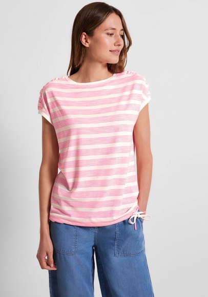 Shirt mit geraffter Schulter