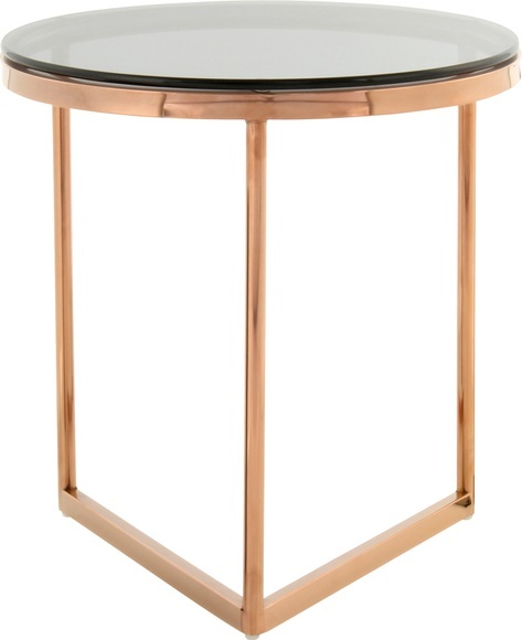 Kayoom Beistelltisch »Beistelltisch Wynona 125«, runde Glas-Tischplatte