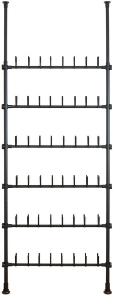 Wenko - Teleskop-System Herkules Shoes Schwarz, Ausziehregal für 48 Paar Schuhe