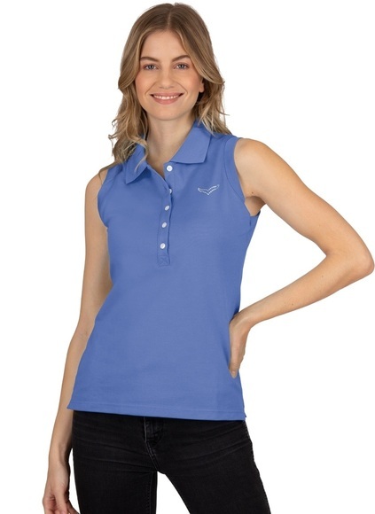 Trigema Shirttop »TRIGEMA Ärmelloses Poloshirt mit Kristallsteinen«