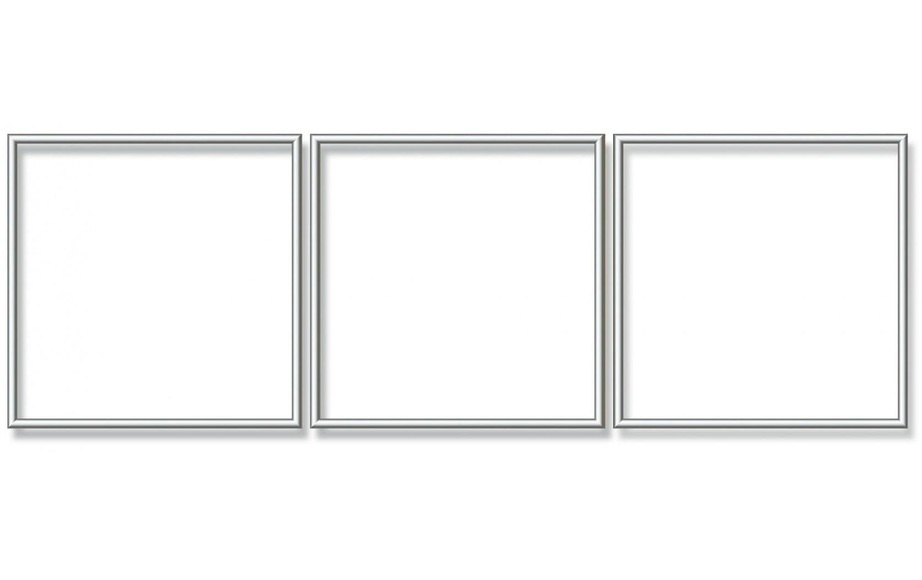 Malen nach Zahlen, Alurahmen Triptychon Silber 120 x 40 cm