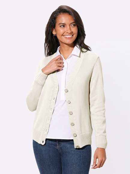 Casual Looks Strickjacke in »fully fashioned«-Verarbeitung