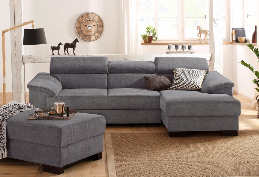 Home affaire Ecksofa »Mika«, mit verstellbaren Kopfstützen, wahlweise mit Bettfunktion