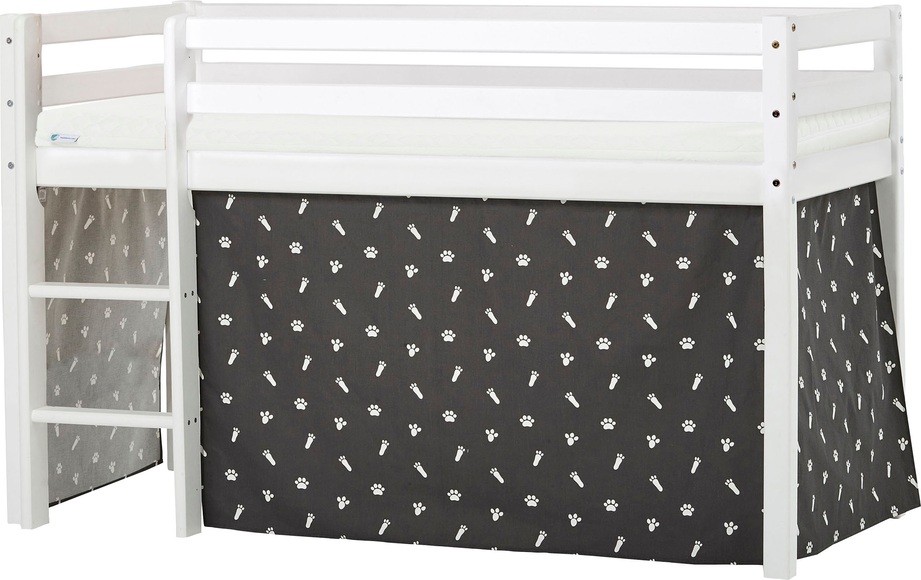 Hoppekids Hochbett, mit Matratze und Textil-Set