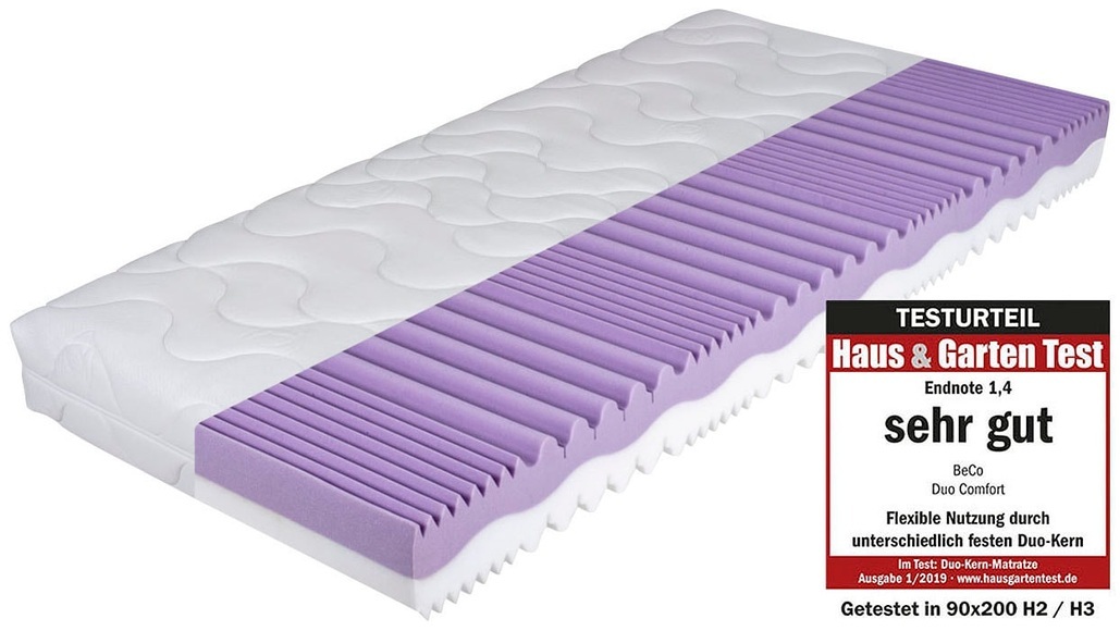 Komfortschaummatratze »Duo Comfort 20«, Beco, 20 cm hoch