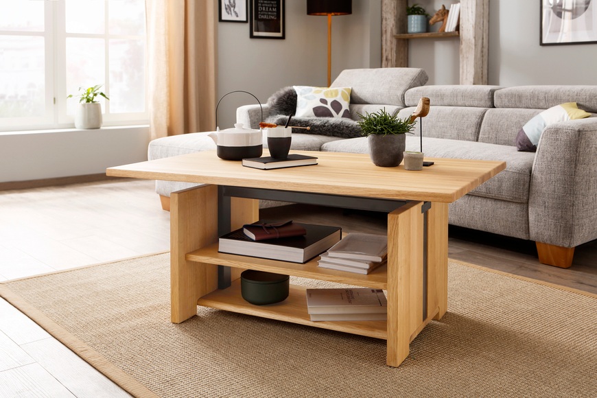DELAVITA Couchtisch »Richart«, Höhenverstellbar auf 70 cm, Breite 110 cm