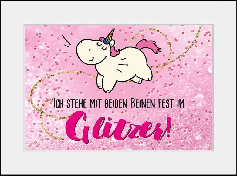 queence Bild »Glitzer«, Einhorn, (1 St.)