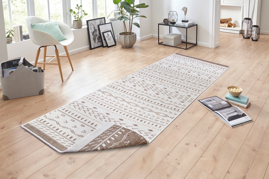 NORTHRUGS Läufer »Kuba«, rechteckig, 5 mm Höhe, In-und Outdoor geeignet, Wohnzimmer, Balkon, Terrasse, Garten, Robust, Pflegeleicht, Flachgewebe, Wendbar