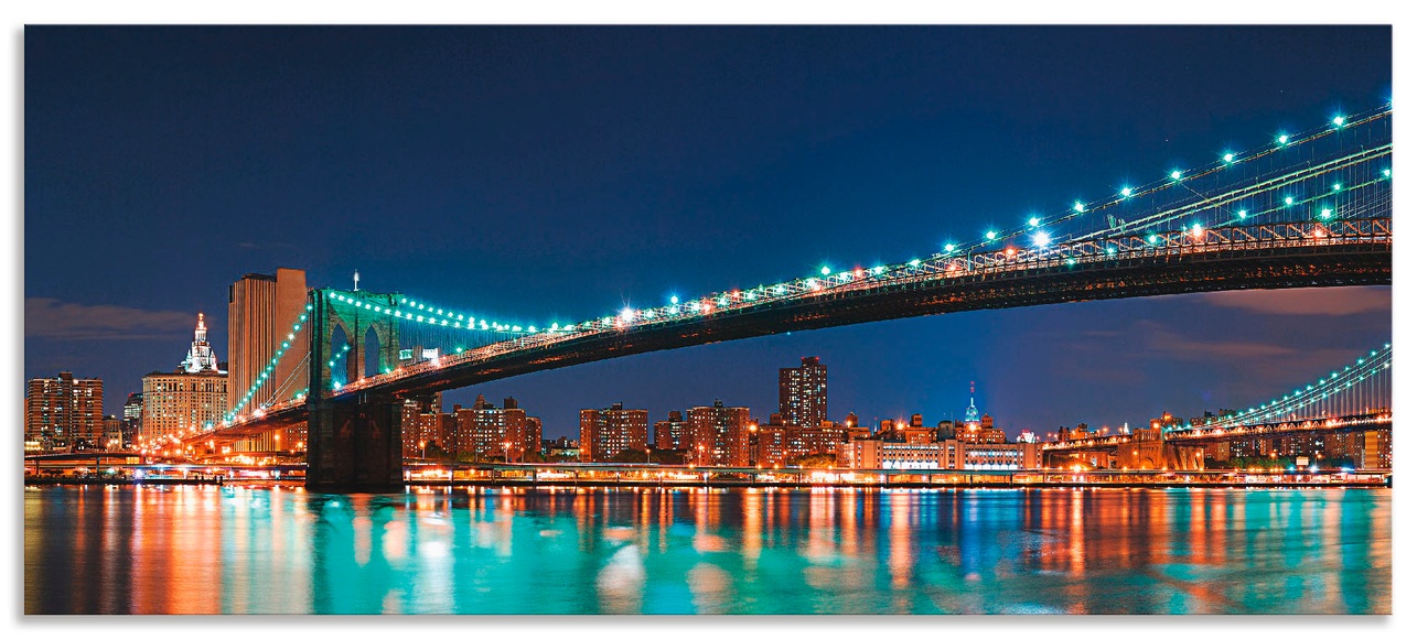 Artland Küchenrückwand »New York Skyline Brooklyn Bridge«