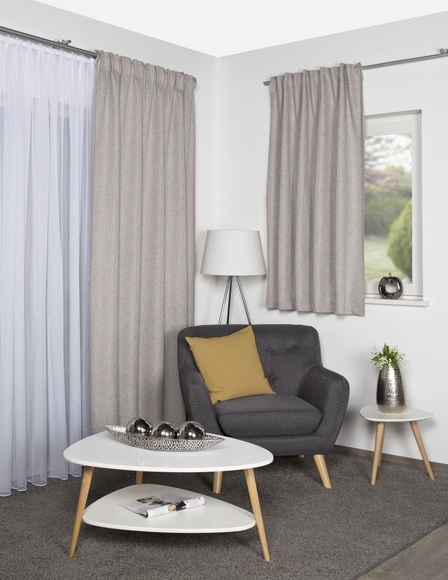 Home Basics Gardine »SANDA Set«, (3 St.), Fertigschal, blackout