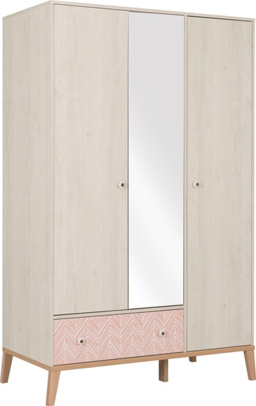 Schrank 3 Tür(en) 1 Schublade(n) ALIKA Kastanie
