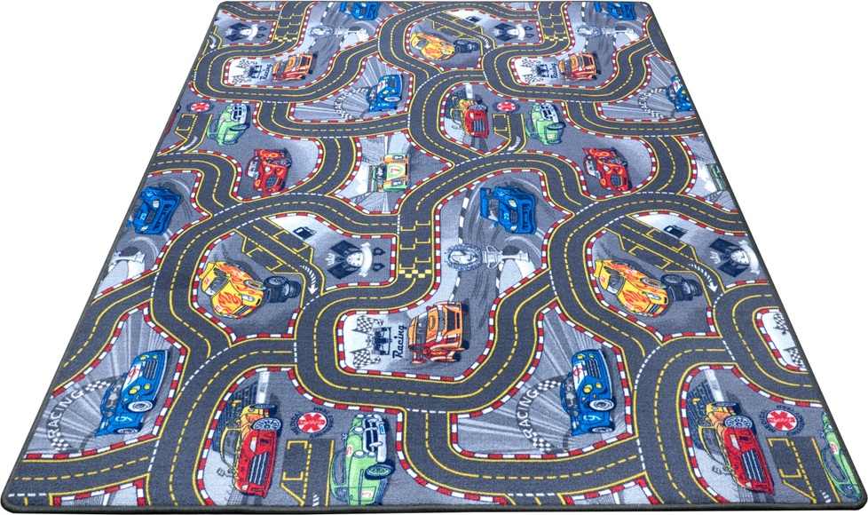 HANSE Home Kinderteppich »Spielteppich Kinder«, rechteckig, 6,5 mm Höhe, Robust Strassen Spielunterlage, Kurzflor, Kinderzimmer, Auto, Strapazierfähig, Pflegeleicht