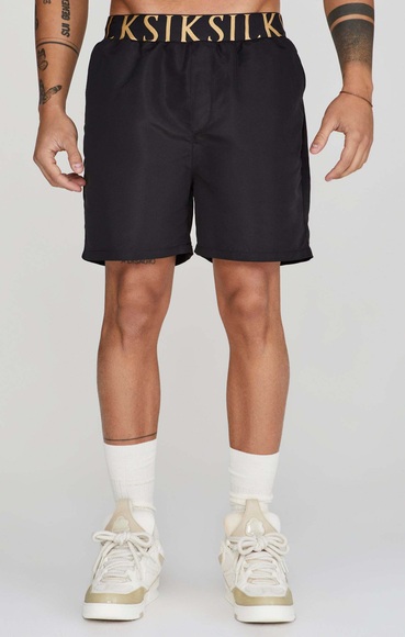 Badehose Swim Shorts Herren Schwarz L