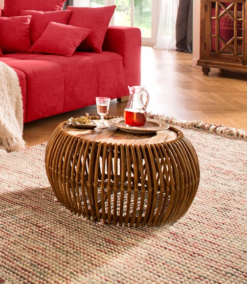 Couchtisch Sabina rund natur 80x80