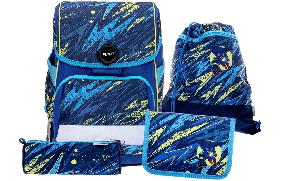 Funki Cuby-Bag Set, Flash Hero, blau, 6014.008, (5-teilig)