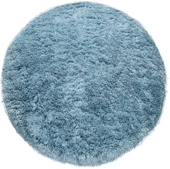 Paco Home Hochflor-Teppich »Akumal 930«, rund, 60 mm Höhe, Shaggy, besonders weich durch Softgarn, Uni-Farben, ideal im Wohnzimmer & Schlafzimmer