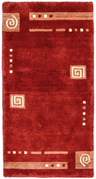 morgenland Wollteppich »Nepal Teppich handgeknüpft rot«, rechteckig, 18 mm Höhe, handgeknüpft