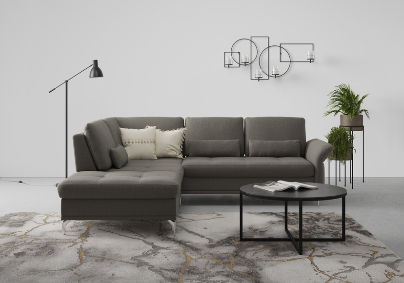 INOSIGN Ecksofa »Palm Beach«, Federkern, mit Sitztiefenverstellung, wahlweise mit Bettfunktion, Bettkasten und Armteilverstellung