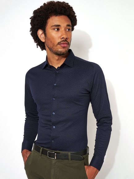 DESOTO Businesshemd »Casual Kent 1/1«, Mit Minimal Print