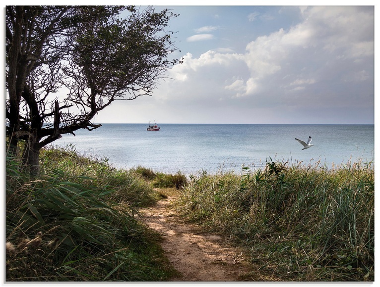 Artland Glasbild »Wege zum Meer....«