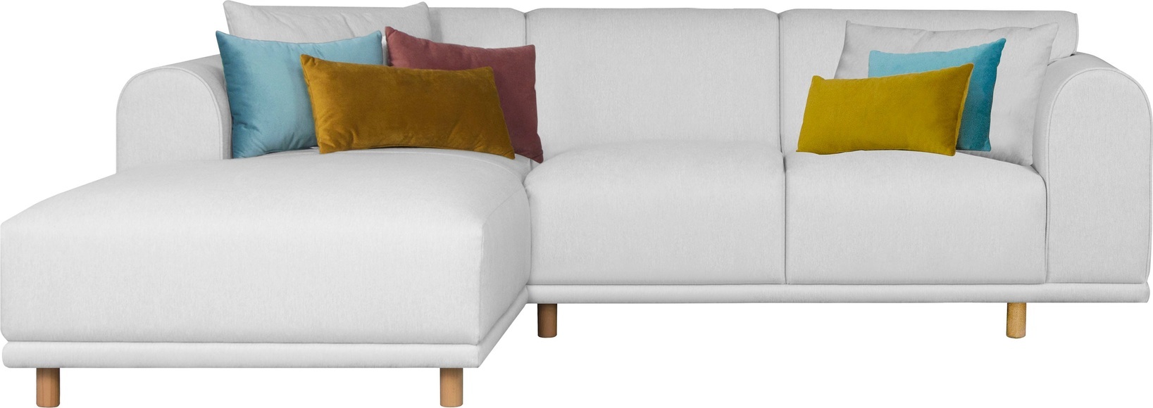andas Ecksofa »Maroon«, in skandinavischem Design, mit losen Kissen