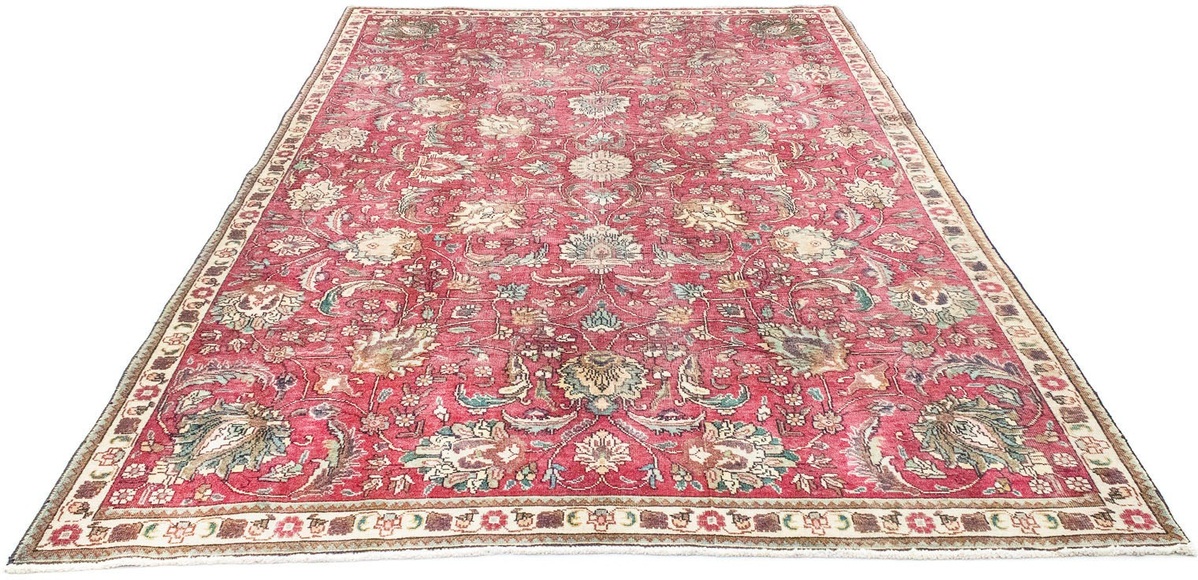 morgenland Wollteppich »Täbriz Teppich handgeknüpft rot«, rechteckig, 6 mm Höhe