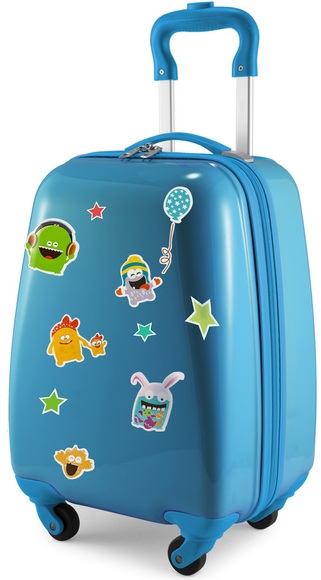 Hauptstadtkoffer Kinderkoffer »For Kids, Monster«, 4 Rollen, mit wasserbeständigen, reflektierenden Monster-Stickern