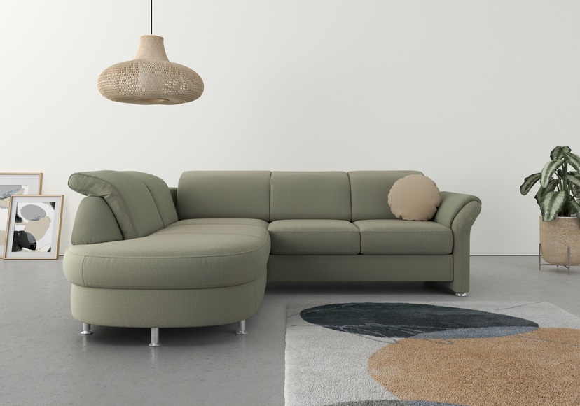 sit&more Ecksofa, wahlweise mit Bettfunktion, Bettkasten und Kopf- und Armteilverstellung