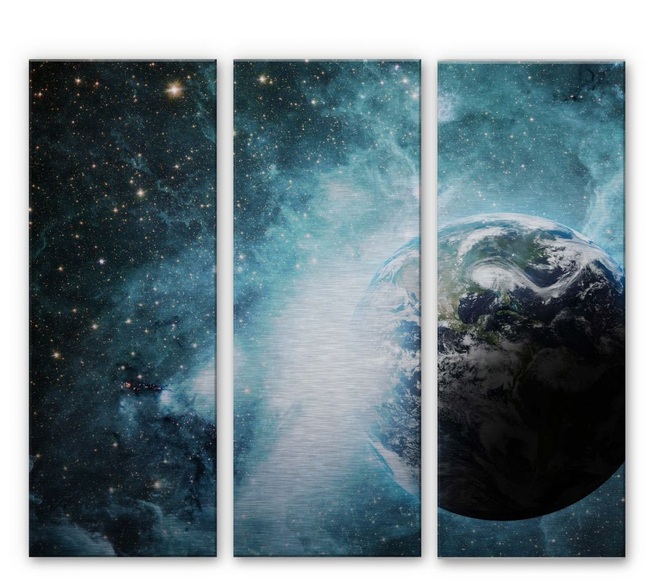 Wall-Art Mehrteilige Bilder »Universum Collage ferne Galaxie« (Set)