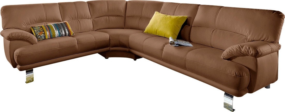 TRENDMANUFAKTUR Ecksofa, mit langem Schenkel