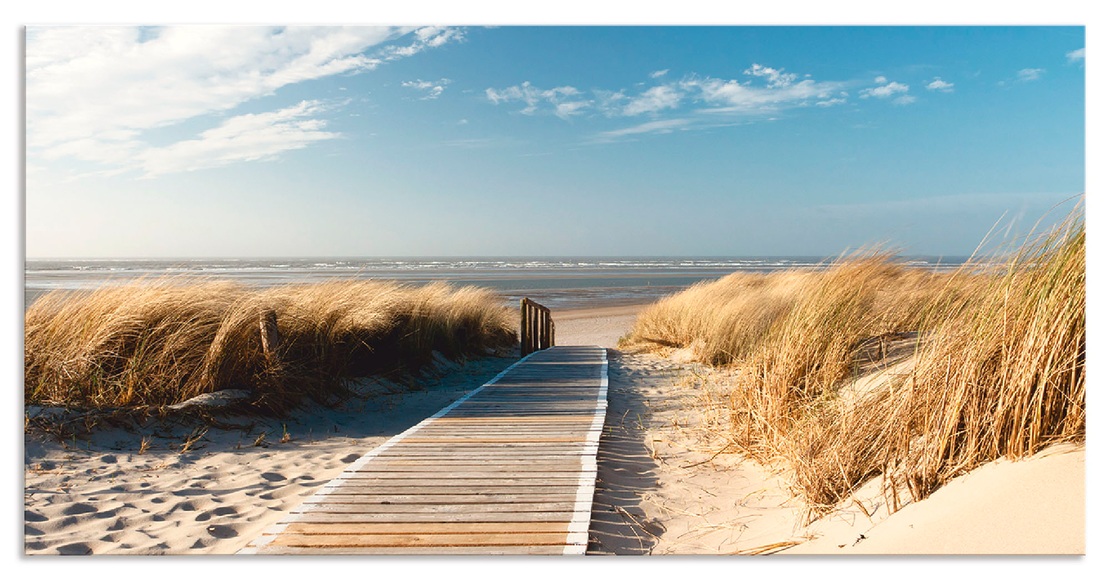 Artland Küchenrückwand »Nordseestrand auf Langeoog - Steg«