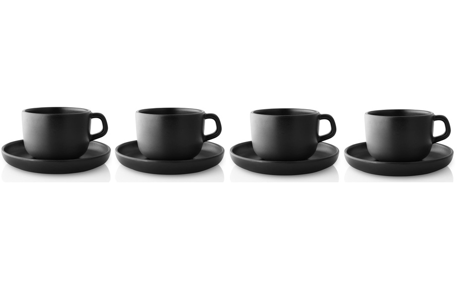 Nordic Kitchen Tasse avec soucoupe 20 cl - Steinzeug - Eva Solo schwarz en keramik