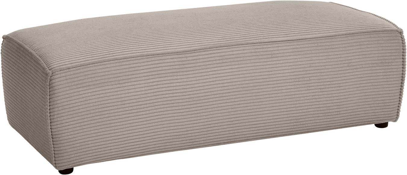 Home affaire Hocker »NEU: SHERWOOD XXL, Polsterhocker, Cord, Webstoff«, rechteckig, bequemer Sitzkomfort, 130/60/44 cm, Krokodilverbinder