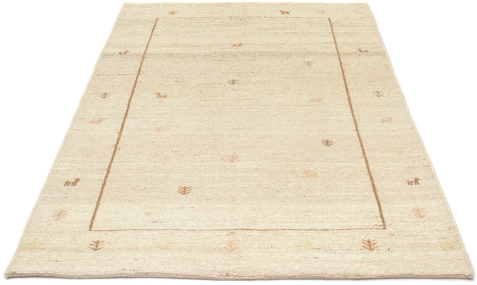 morgenland Wollteppich »Gabbeh Teppich handgeknüpft beige«, rechteckig, 18 mm Höhe, handgeknüpft