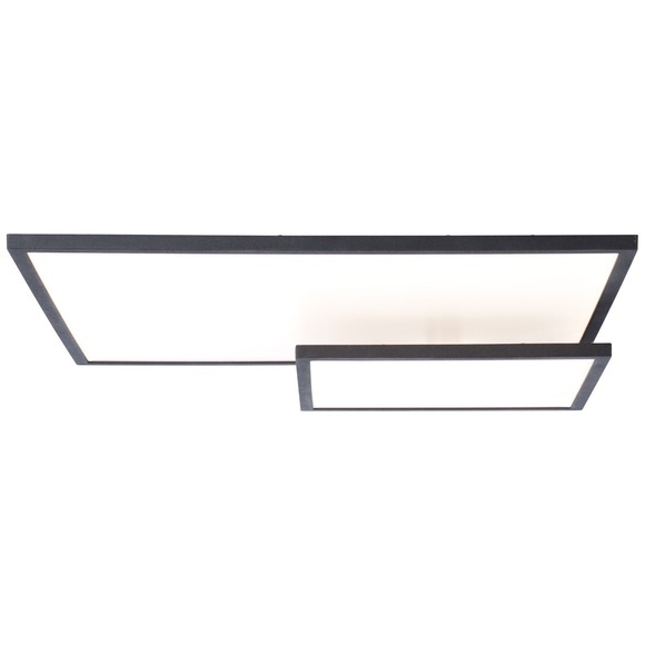 LED-Deckenlampe Bility, rechteckig, Rahmen schwarz