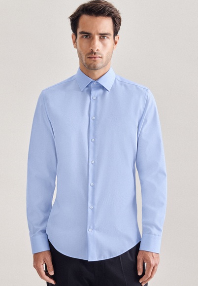 Business Hemd X-slim Fit Langarm Uni Herren Blau 39