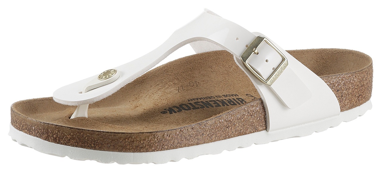 Zehentrenner-Pantolette Gizeh Birkenstock weiss Größe: 39