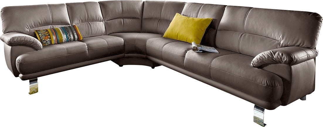 TRENDMANUFAKTUR Ecksofa, mit langem Schenkel