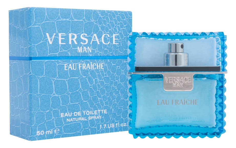 Versace Man by Versace Eau Fraiche Eau de Toilette Spray (Blue) 50 ml