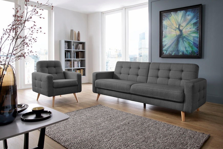 exxpo - sofa fashion 3-Sitzer, mit Bettfunktion und Bettkasten