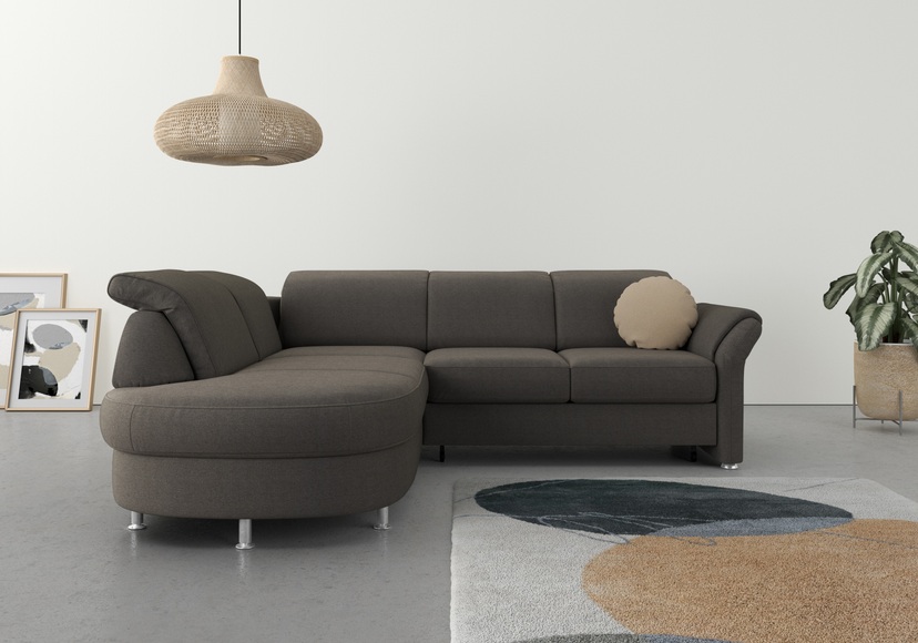 sit&more Ecksofa, wahlweise mit Bettfunktion, Bettkasten und Kopf- und Armteilverstellung