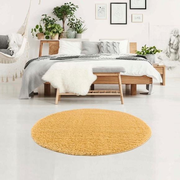 Carpet City Hochflor-Teppich »Pulpy 100«, rund, 30 mm Höhe, Wohnzimmer